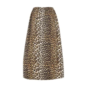 Hot Leopard-print poplin maxi skirt Skirts