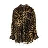 Hot Leopard-print velvet shirt Shirts