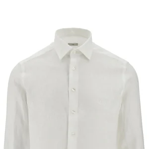 Outlet Linen shirt with Pegaso logo Shirts