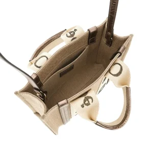 Outlet Linen small 'Woody' tote bag Top-Handle Bags | Crossbody Bags