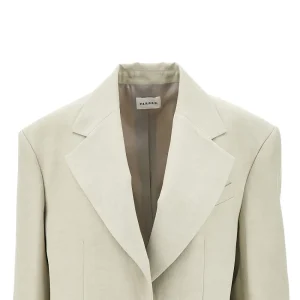 Sale Linen-blend oversized jacket Jackets