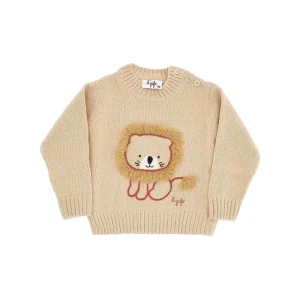 Fashion Lion embroidery wool sweater Kids/BOY Clothing