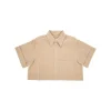 Online Logo embroidery cropped shirt Kids Clothing