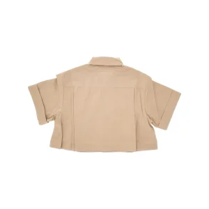 Online Logo embroidery cropped shirt Kids Clothing