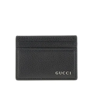 Discount Logo grained leather cardholder Wallets And Small Leather Goods