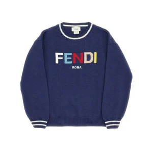 Sale Logo inlay wool sweater Kids/BOY Clothing