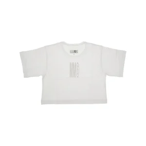 Outlet Logo print cropped T-shirt Kids Clothing