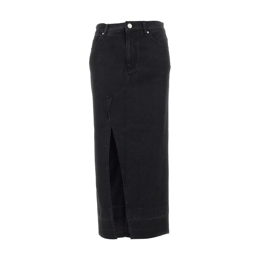 long_denim_skirt_with_spl_0.webp Outlet Long denim skirt with split Skirts
