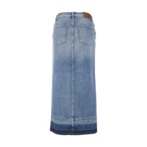 Online Long denim skirt with split Skirts