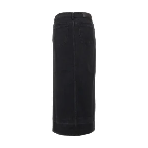 Outlet Long denim skirt with split Skirts