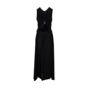 Fashion Long jersey dress with Knot ring Dresses