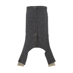 Clearance Long 'Reversed' denim skirt Skirts