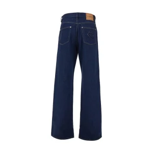 Sale Loose Fit jeans with Rose embroidery Jeans