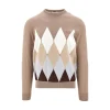 Sale Lozenge cotton and cashmere sweater Knitwear