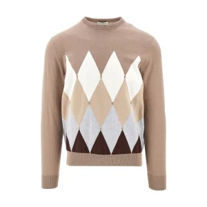 Sale Lozenge cotton and cashmere sweater Knitwear