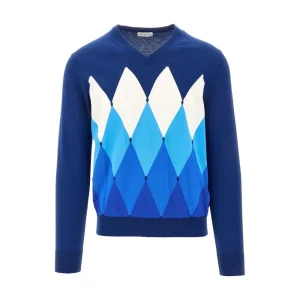 Online Lozenge cotton and cashmere sweater Knitwear