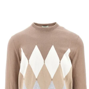 Sale Lozenge cotton and cashmere sweater Knitwear
