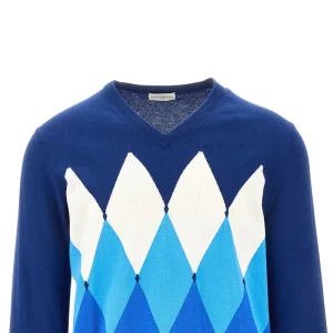 Online Lozenge cotton and cashmere sweater Knitwear