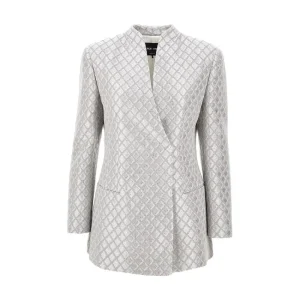 Outlet Lurex jacquard double-breasted jacket Jackets