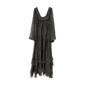 New Lurex polka-dot silk maxi dress Dresses
