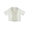 Hot Lurex striped organdy shirt Kids Clothing