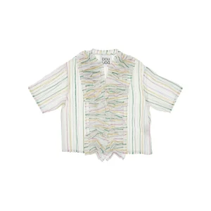 Hot Lurex striped organdy shirt Kids Clothing