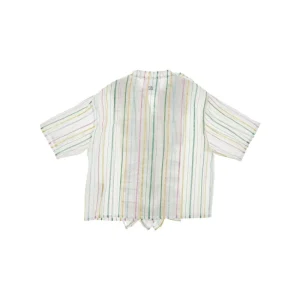 Hot Lurex striped organdy shirt Kids Clothing