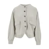 New Lyocell and linen blend blouson jacket Jackets