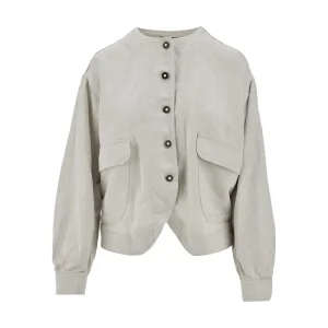 New Lyocell and linen blend blouson jacket Jackets