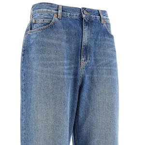 Outlet Medium Blue Denim oversized jeans Jeans