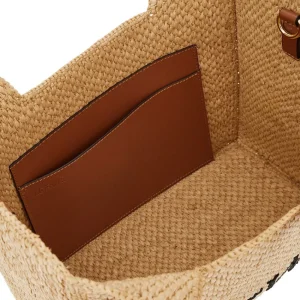 Best Medium ' Font Tote' bag in raffia Shopping Bags