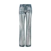 Sale Metallized coated denim pants Jeans