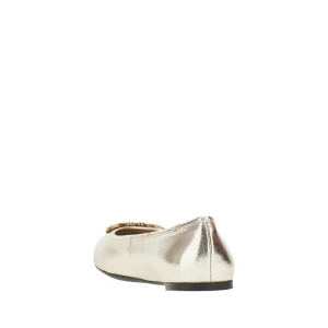 Best Metallized leather ballet flats Flat Shoes