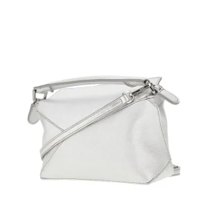 New Metallized leather mini Puzzle Edge bag Top-Handle Bags | Crossbody Bags
