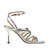 Fashion Metallized nappa leather sandals with strass Sandals