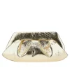Clearance Metallized vegan leather 'Emera' clutch Clutches