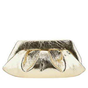 Clearance Metallized vegan leather 'Emera' clutch Clutches