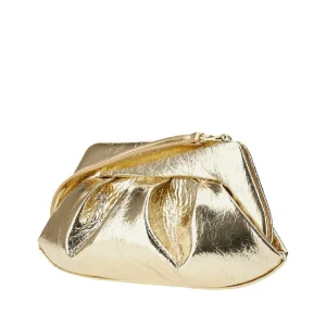 Clearance Metallized vegan leather 'Emera' clutch Clutches