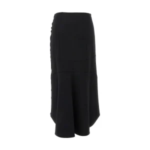 Outlet Midi skirt with side buttoning Skirts