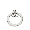 Clearance Mini Vlogo Signature' ring with crystal Jewelry And Watches
