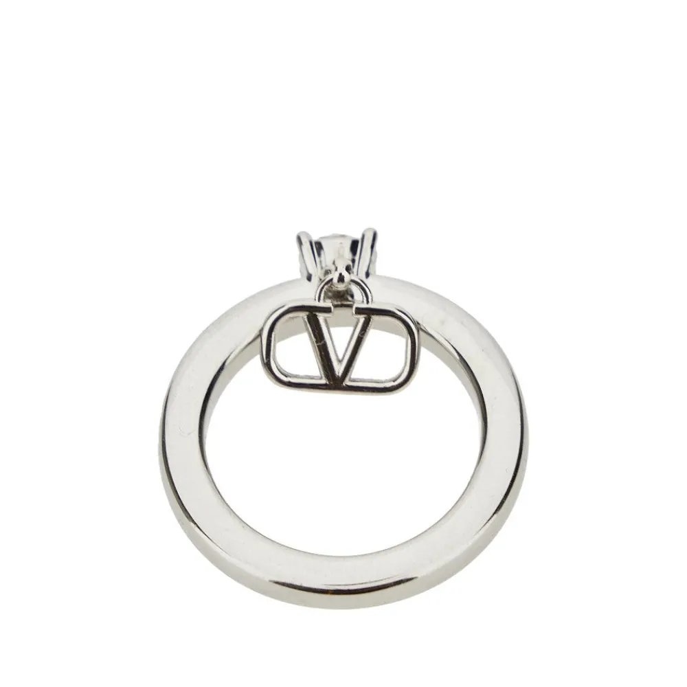 mini_vlogo_signature_ring_0.webp Clearance Mini Vlogo Signature' ring with crystal Jewelry And Watches