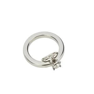 Clearance Mini Vlogo Signature' ring with crystal Jewelry And Watches