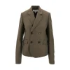 Fashion Mélange wool double-breasted jacket Jackets