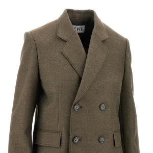 Fashion Mélange wool double-breasted jacket Jackets