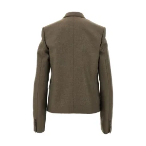 Fashion Mélange wool double-breasted jacket Jackets