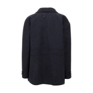 Sale Mélange wool peacoat Outerwear