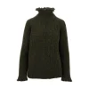 Sale Moulinè sweater with fringed hems Knitwear