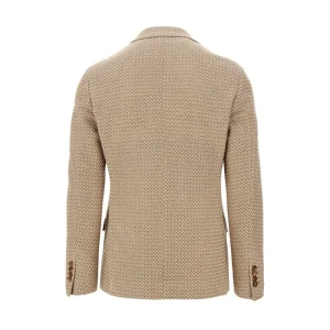Outlet Mouliné tweed single-breasted jacket Jackets