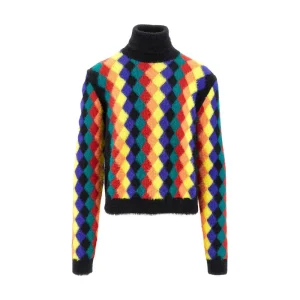 Discount Multicoloured lozenge sweater Knitwear