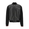 Hot Nappa leather and knit bomber jacket Outerwear